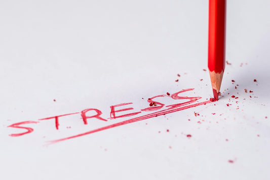 c'est écrit au crayon a papier rouge STRESS
