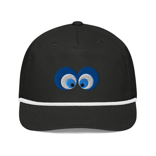 Casquette noire Ayoun avec le logo protecteur en forme de yeux