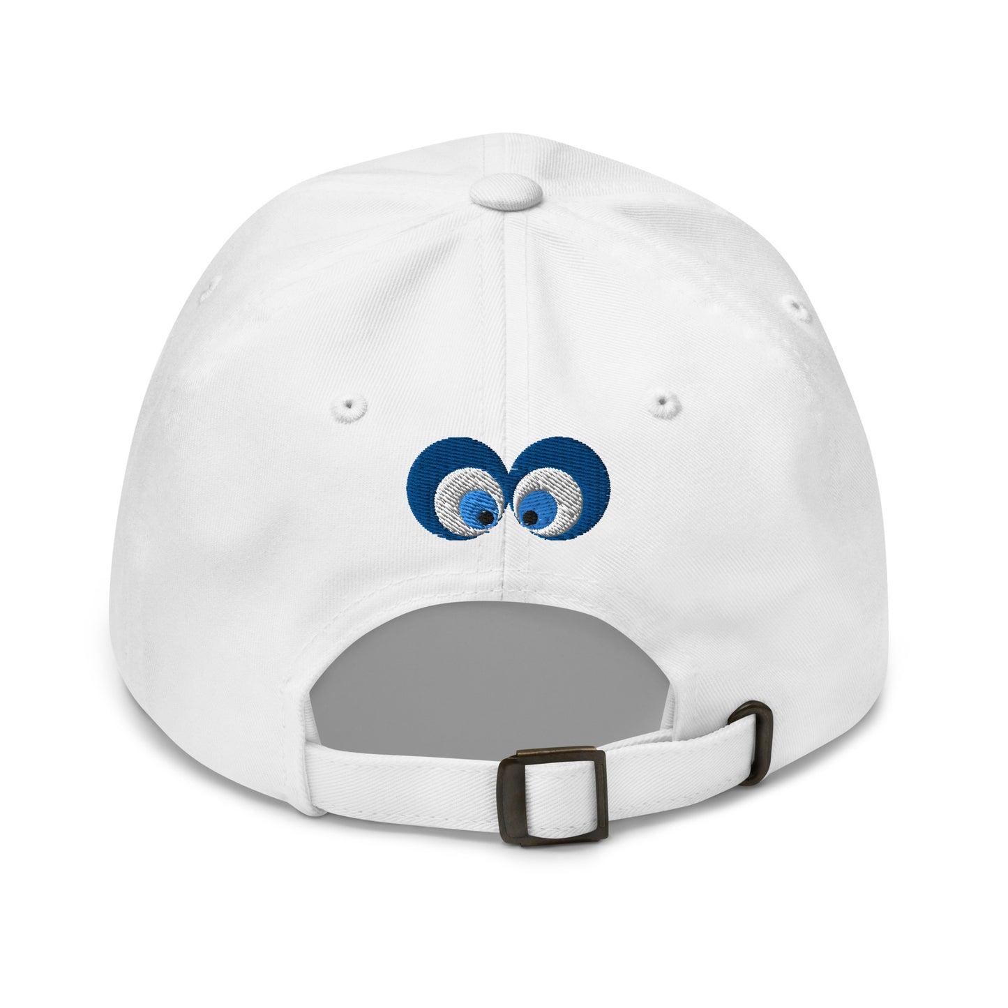 Casquette stylé blanc brodé ayoun mauvais oeil protection dos