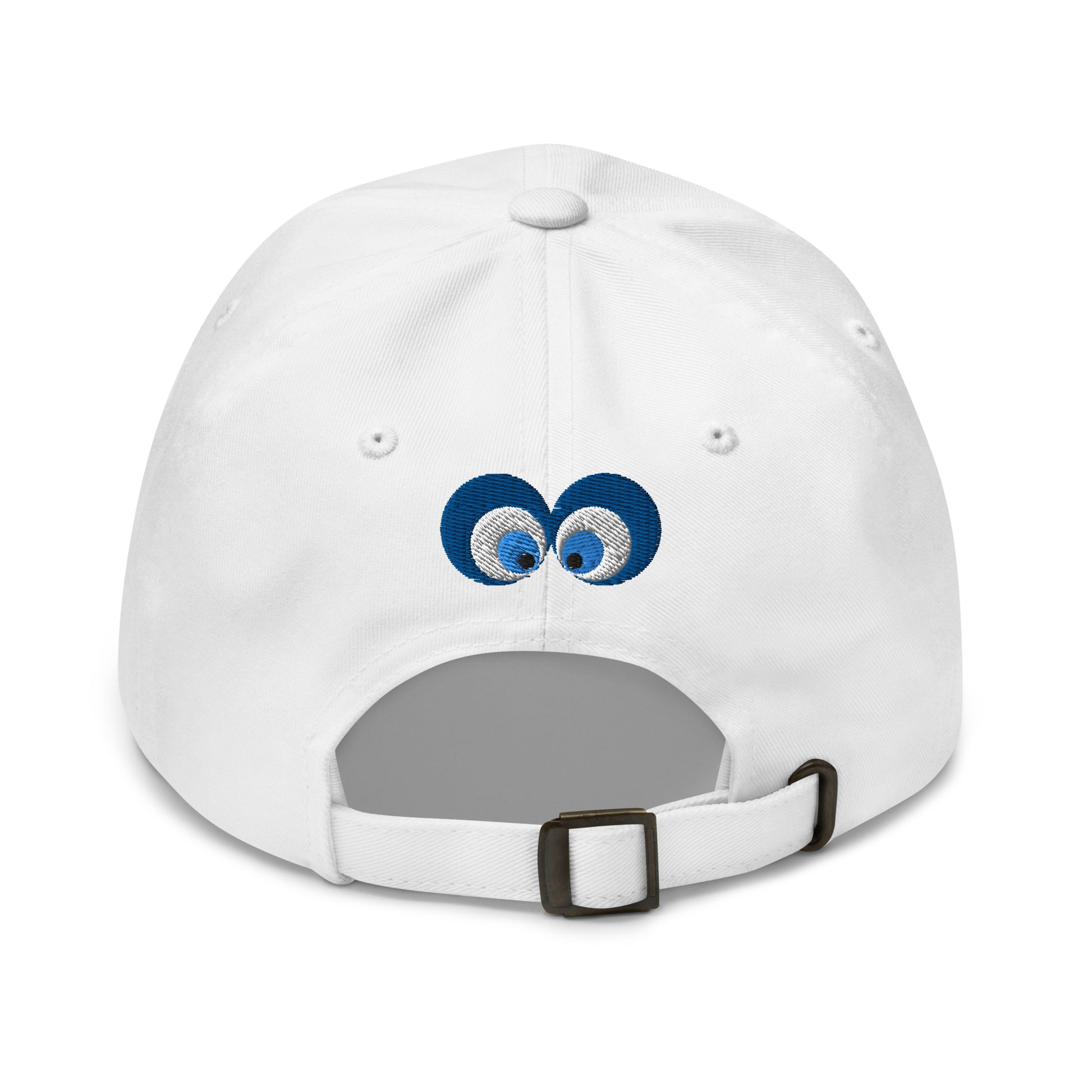 Casquette stylé blanc brodé ayoun mauvais oeil protection dos