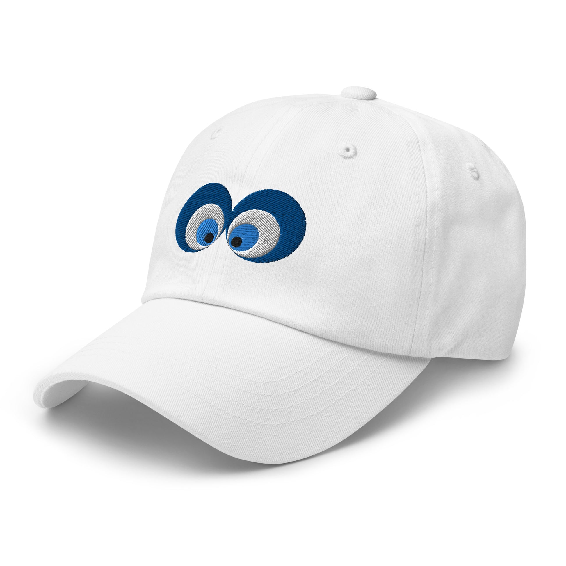Casquette stylé blanc brodé oeil ayoun mauvais oeil protection profil 2