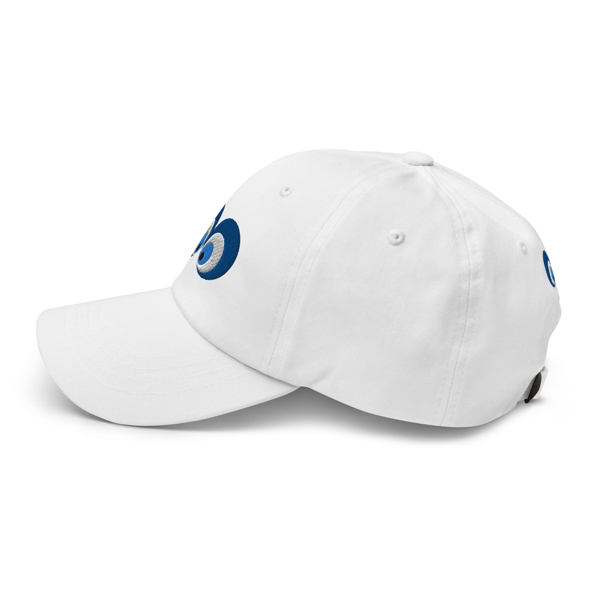 Casquette stylé blanc brodé oeil ayoun mauvais oeil protection profil 3