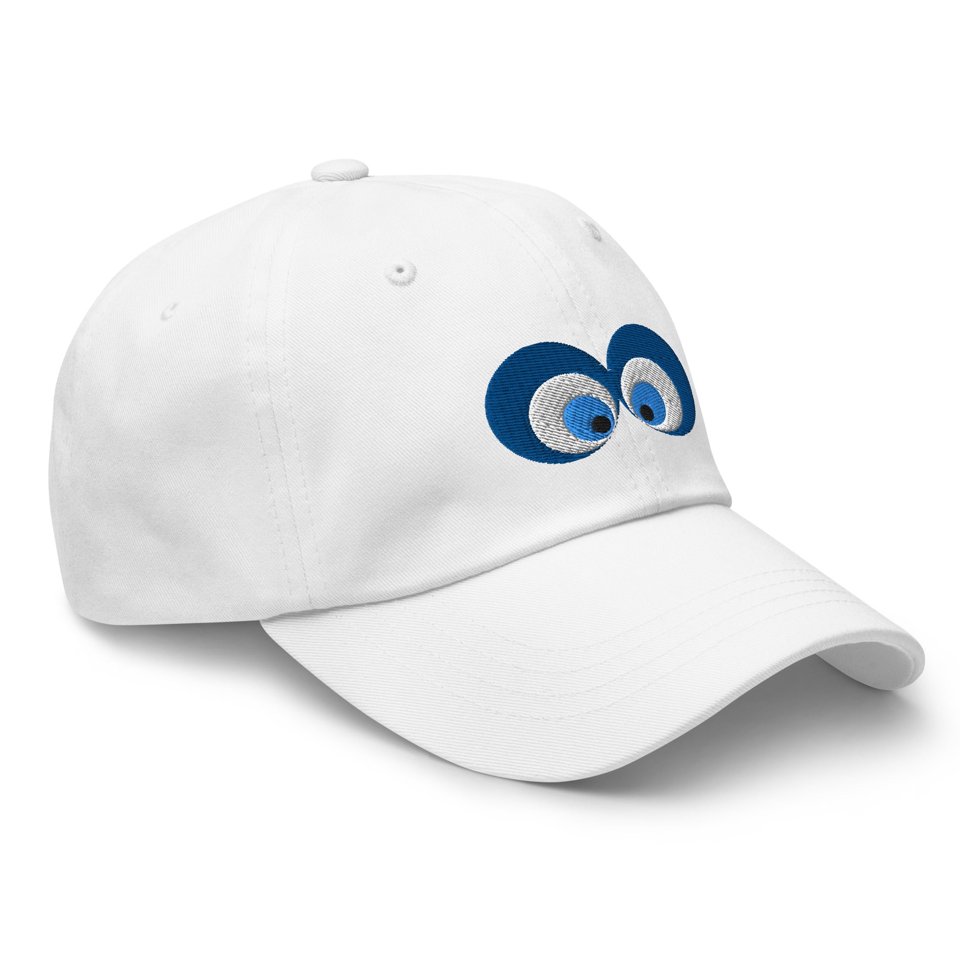 Casquette stylé blanc brodé oeil ayoun mauvais oeil protection profil 4