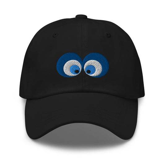 Casquette stylé noir brodé oeil ayoun mauvais oeil protection face